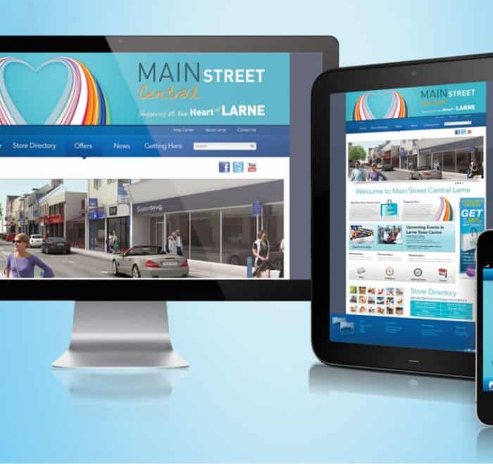 Mainstreet Central Larne Brand Design, Website & Advertising